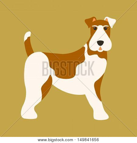 fox terrier vector illustration style Flat profile