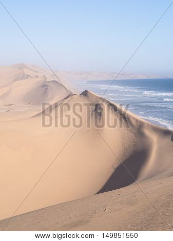 Sandwich Harbour a lagoon on the Atlantic coast of Namibia lying south of Walvis Bay within the Namib-Naukluft National Park.