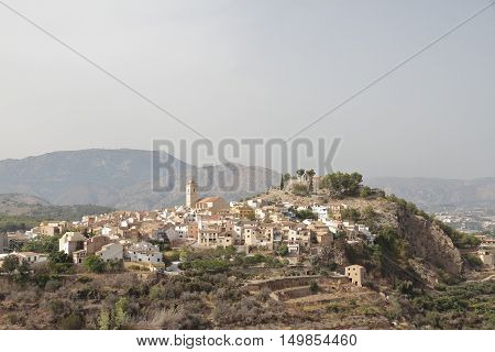 landscape of township of Polop de la Marina in the province of alicante spain