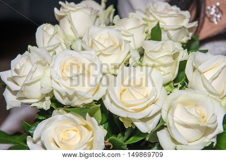 White Roses At Wedding