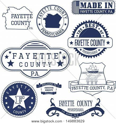 Generic Stamps And Signs Of Fayette County, Pa