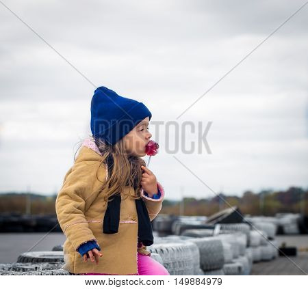 Beautiful Stylish Little Girl With Glasses