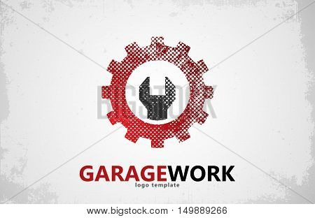 Auto repair. Garage work logo. Auto service