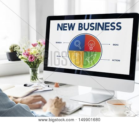 Business Startup Entrepreneur Strategy Target Concept