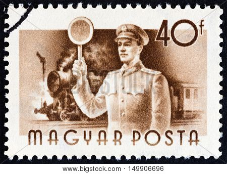 HUNGARY - CIRCA 1955: A stamp printed in Hungary from the 