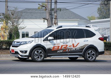CHIANGMAI, THAILAND -FEBRUARY 16 2016: Private New suv car, Honda BRV. On road no.1001, 8 km from Chiangmai city.