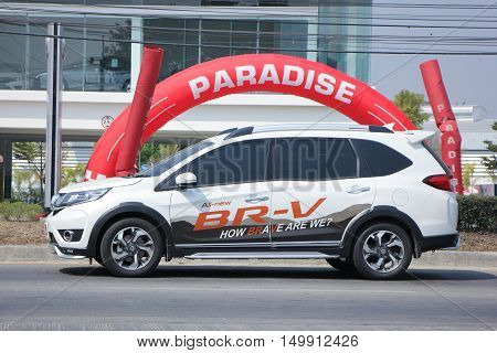 CHIANGMAI, THAILAND -FEBRUARY 16 2016: Private New suv car, Honda BRV. On road no.1001, 8 km from Chiangmai city.
