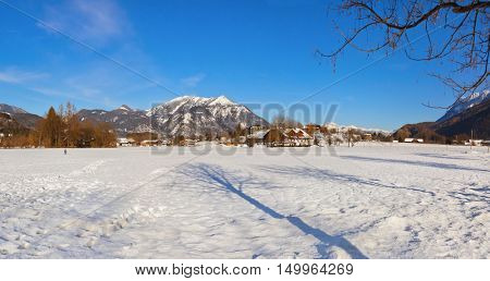 Mountains ski resort Strobl Austria - nature and sport background
