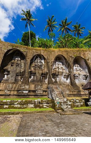 Ganung Kawi Temple in Bali Island Indonesia - travel and architecture background