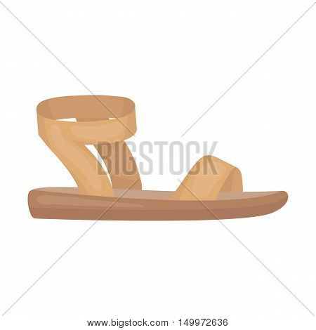 Woman sandals icon in cartoon style isolated on white background. Shoes symbol vector illustration.