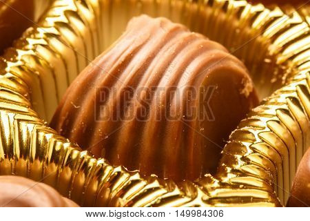 Closeup Of Variety Chocolate Pralines, Close Up Shot Of Chocolates Box, Assorted Box Chocolate, Box Of Chocolates With Many Variations, Bon Appetit, Sweet, Fresh And Tasty, Delicious, Yum-Yum, Yammy