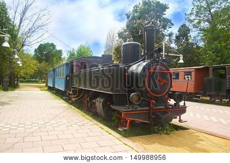 municipal railway park of Kalamata Messinia Greece