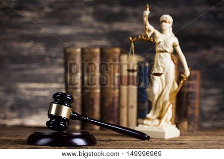 Statue of lady justice, Law concept