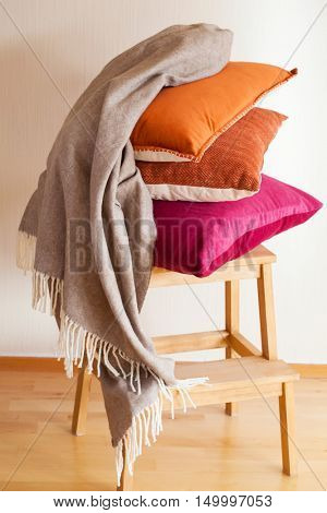 colorful cushion throw cozy home mood