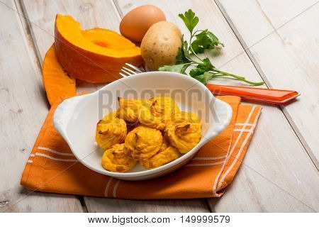 duchesse pumpkin and potatoes