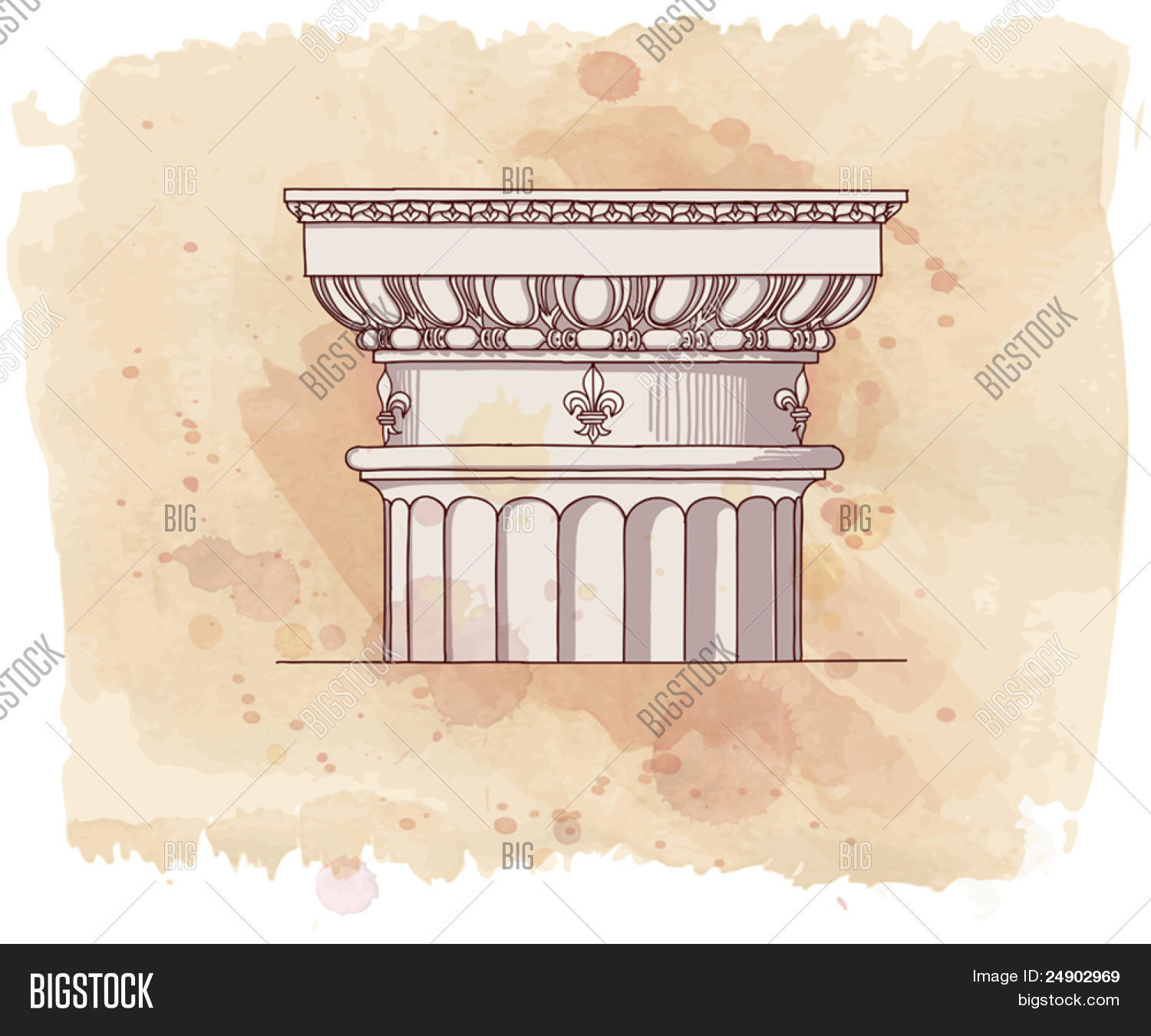 Chapiter- Hand Draw Vector & Photo (Free Trial) | Bigstock