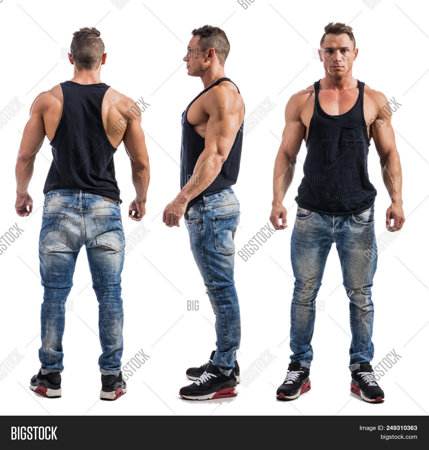 Three Views Muscular Image & Photo (Free Trial) Bigstock