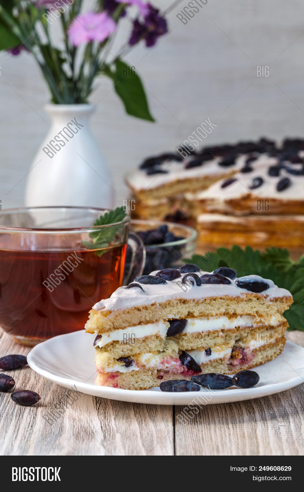Cake Honeysuckle Tea Image & Photo (Free Trial) Bigstock