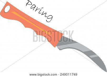 Flat Icon Ioslated, Kitchen Utensils, Household, Set Of Knifes, Paring.