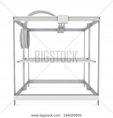 3d Printer Isolated On White Render Illustration