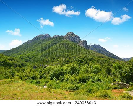 View on Velebit mountains in National Park Paklenica, Croatia.