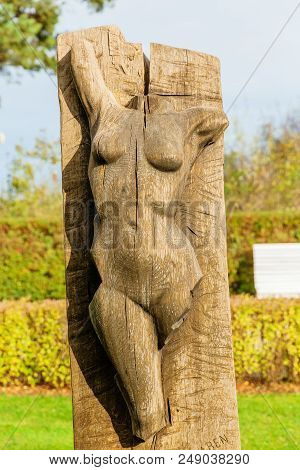 Wooden Sculptures In Zinnowitz, Usedom, Germany