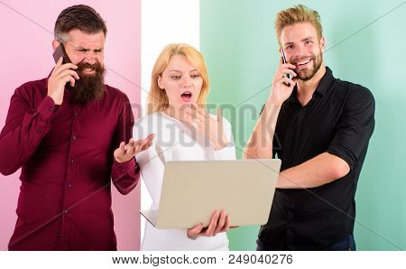 Modern People Live In Both Virtual And Real Realities. Men And Woman Enjoy Virtual Reality And Onlin
