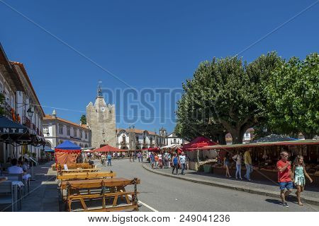 Caminha, Viana Do Castelo, Portugal, July 2015: Celebration Of The Medieval Fair In The Historic Cen