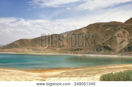 The Orto-tokoy Water Reservoir On The Way To Kochkor And Naryn City, Kyrgyzstan