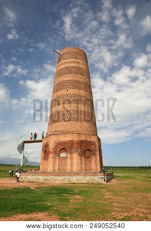 The Burana Tower In The Chuy Valley At Northern  Of The Country's Capital Bishkek,