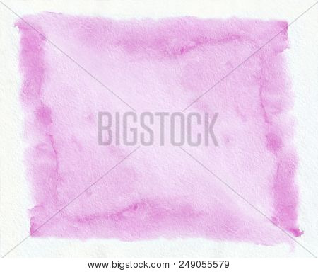Light Pink Watercolour Horizontal Gradient Background Painted On The Special Watercolor Paper. Middl