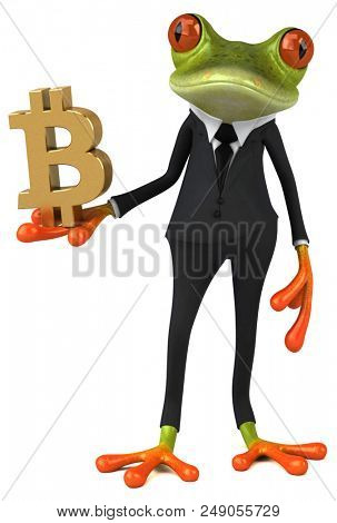 Fun frog - 3D Illustration