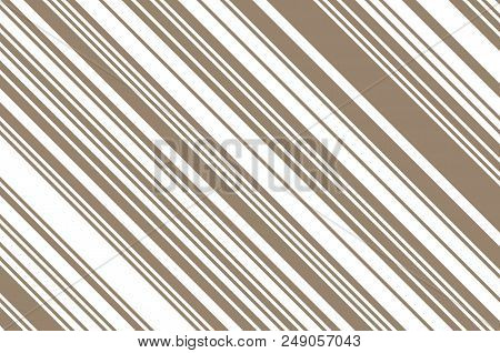 Elegant Beige Pattern With Diagonal Stripes. Simple, Light Geometric Background. Vector Illustration