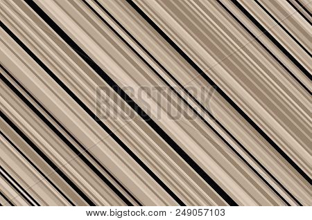Elegant Beige Pattern With Diagonal Stripes. Simple, Light Geometric Background. Vector Illustration
