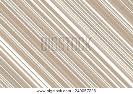 Elegant Beige Pattern With Diagonal Stripes. Simple, Light Geometric Background. Vector Illustration