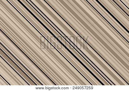 Elegant Beige Pattern With Diagonal Stripes. Simple, Light Geometric Background. Vector Illustration