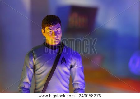 JULY 9 2018: Scene from Star Trek the Original Series - Doctor Leonard 