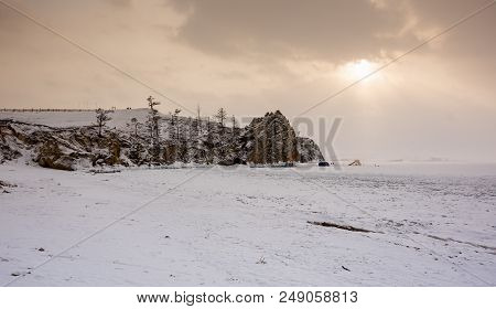 View Of Lake Baikal, The Deepest And Largest Freshwater Lake By Volume In The World, Located In Sout