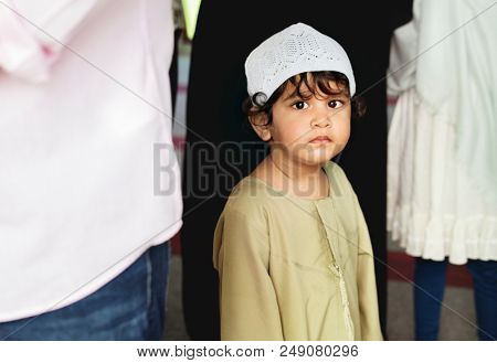 Muslim boy at the mosque