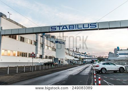 Koblenz, Germany 09.07.2017: View Of The Stabilus Headquarter And Factory In Koblenz. You Can Also S