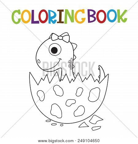 Cute Cartoon Dino Vector Illustration. Little Dino