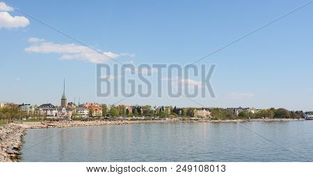 View From The Shore Of Munkkisaari District, Helsinki