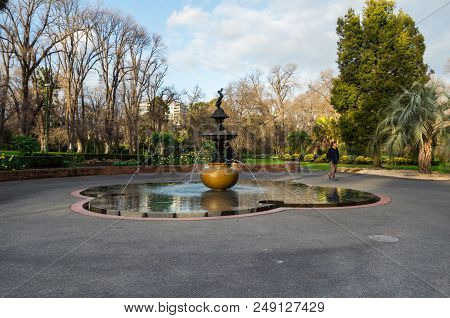 Melbourne, Australia - August 30, 2015: Conservatory Fountain Is A Cast Iron Ornamental Fountain In 