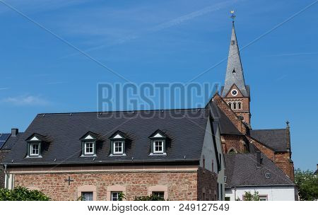 Church Schweich At Moselle Germany Europe Panorama Picture