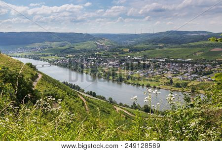 Longuich At Moselle Germany Europe Picture Panorama