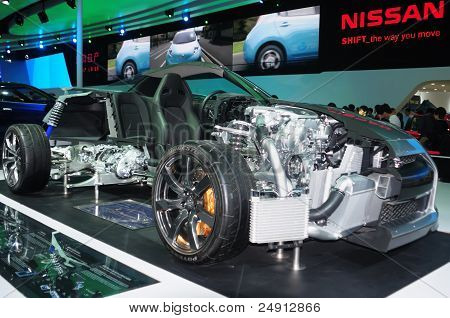 Vnitřní struktura Nissan GTR