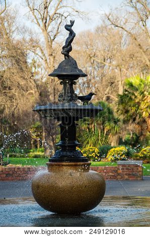 Melbourne, Australia - August 30, 2015: Conservatory Fountain Is A Cast Iron Ornamental Fountain In 