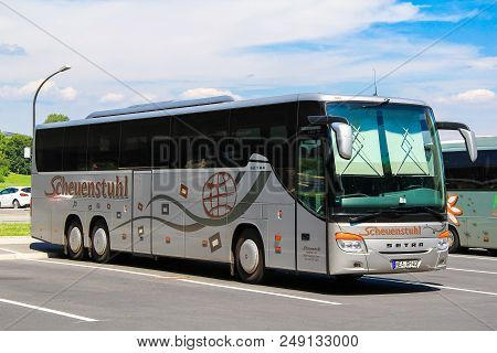 Dresden, Germany - July 20, 2014: Touristic Coach Bus Setra S416gt-hd In The City Street.
