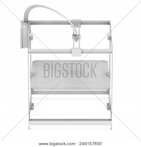 3d Printer Isolated On White Render Illustration