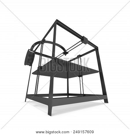 3d Printer Isolated On White Render Illustration